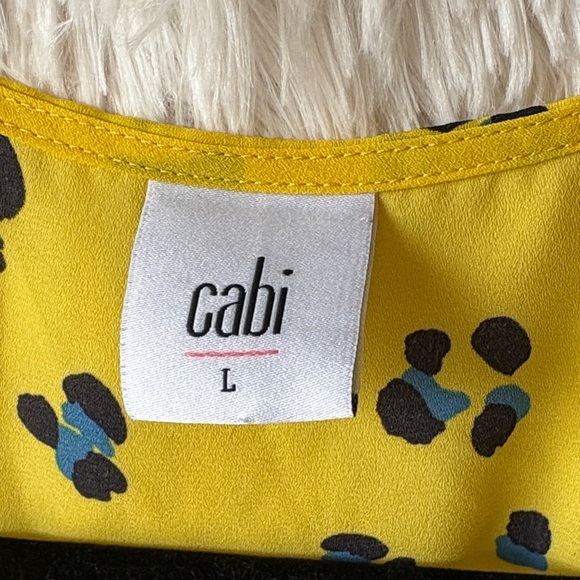 CAbi Yellow and Black Floral Blouse - Picture 3 of 9